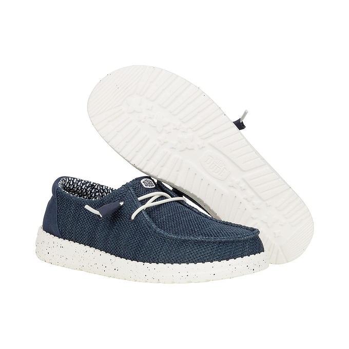 HEYDUDE Wendy Stretch Sox Womens Shoes - Navy