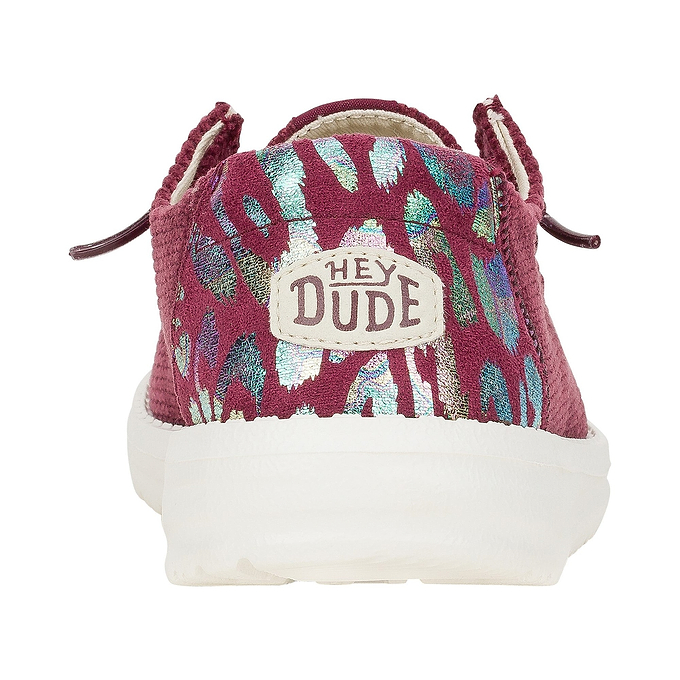 HEYDUDE Wendy Corduroy Leo Womens Shoes - Burgundy