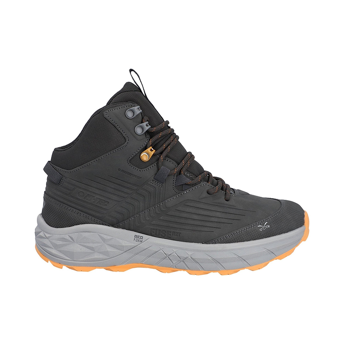 Hi-Tec Fuse Trek Mid Mens Hiking Boot - Steel/Charcoal/Bright Marigold