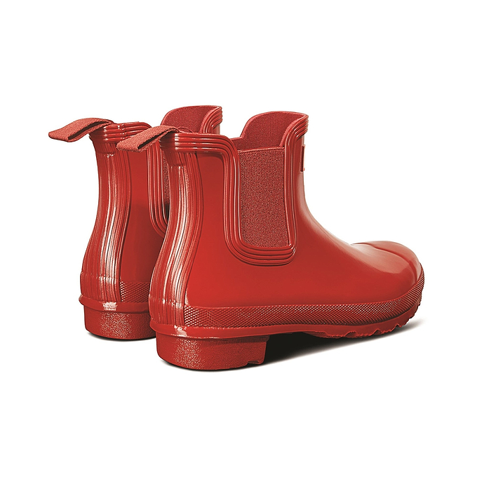Hunter Original Chelsea Gloss Boot Womens - Military Red