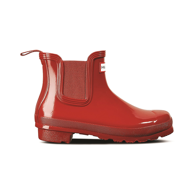 Hunter Original Chelsea Gloss Boot Womens - Military Red