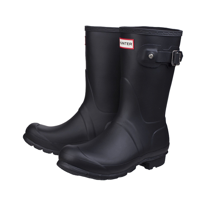 Hunter Original Short Womens Wellington Boots - Black