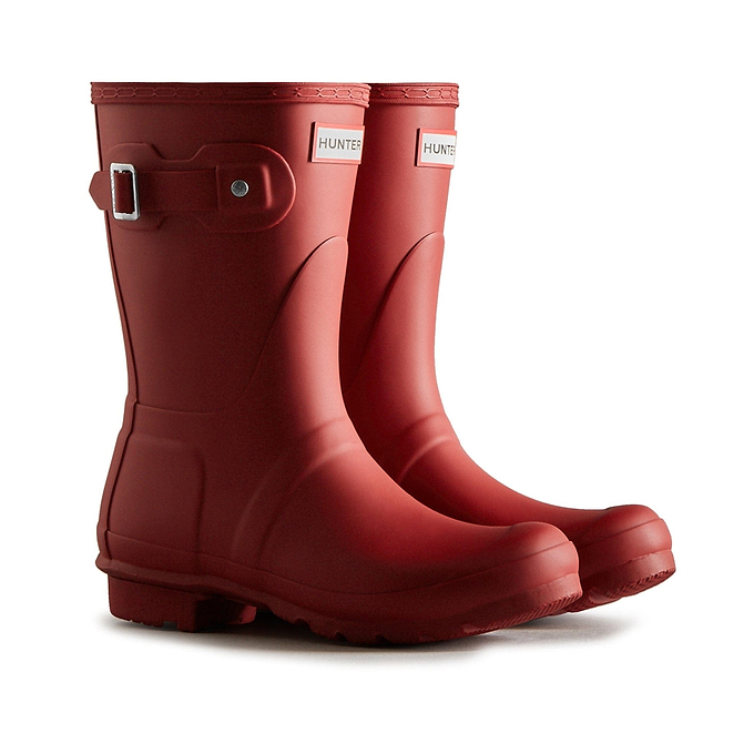 Hunter Original Short Womens Wellington Boots - Red
