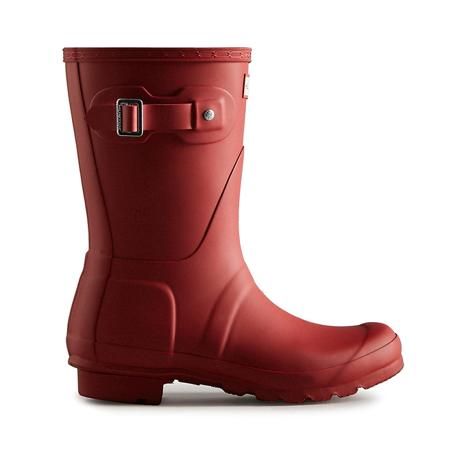 Hunter Original Short Womens Wellington Boots - Red