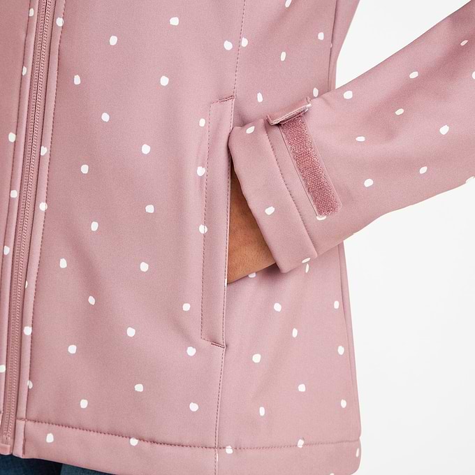Addingham Womens Softshell Hoody - Faded Pink Spot
