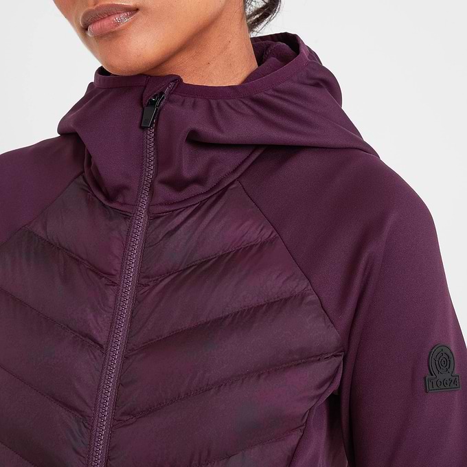 Adwell Womens Insulated Hybrid Jacket - Dark Purple