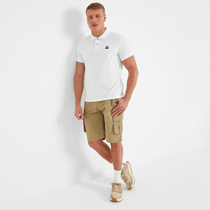 Aketon Mens Polo Shirt - Optic White