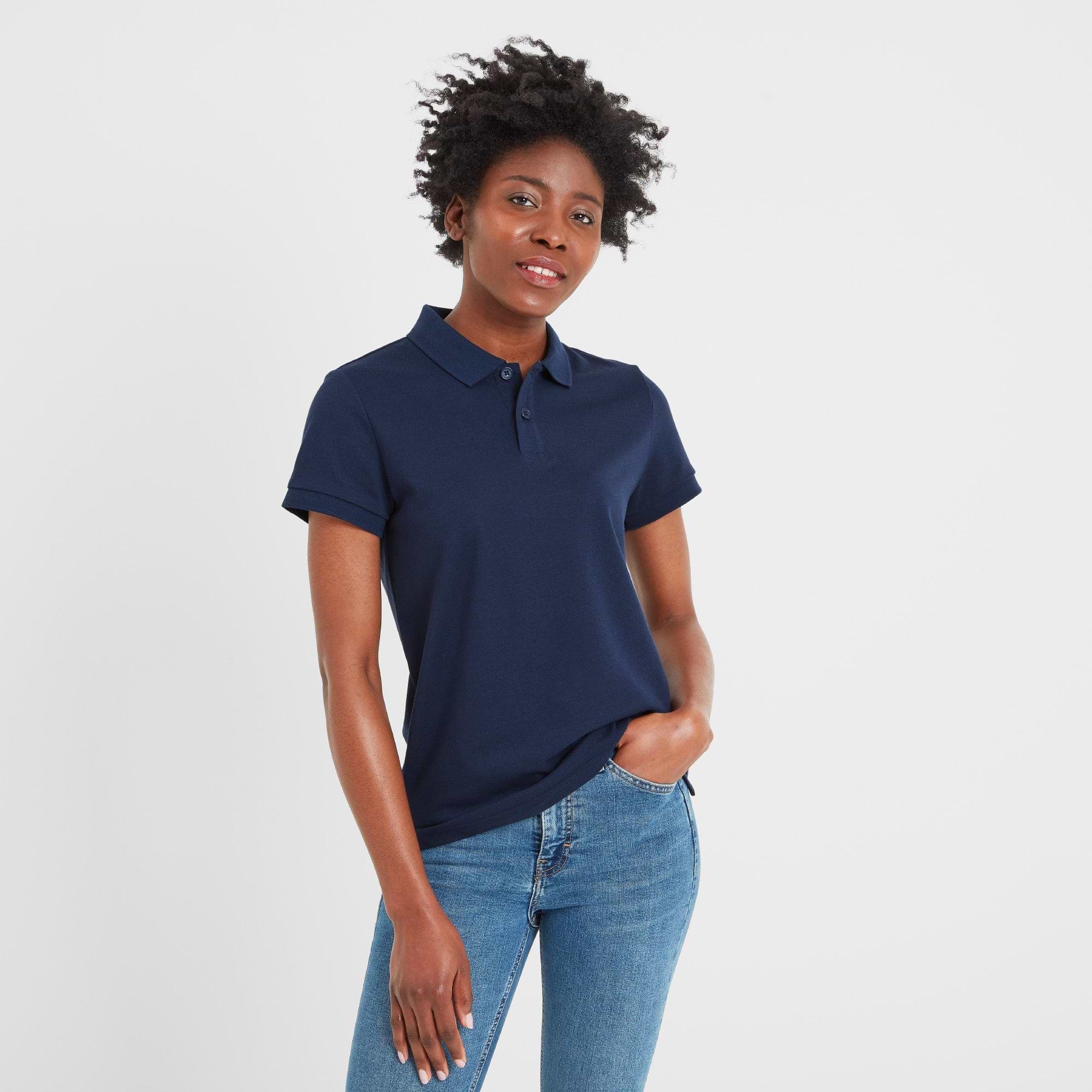 Black ladies polo shirt best sale
