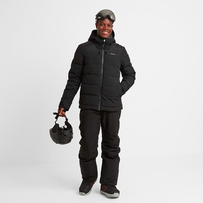 Berg Mens Insulated Padded Ski Jacket - Black