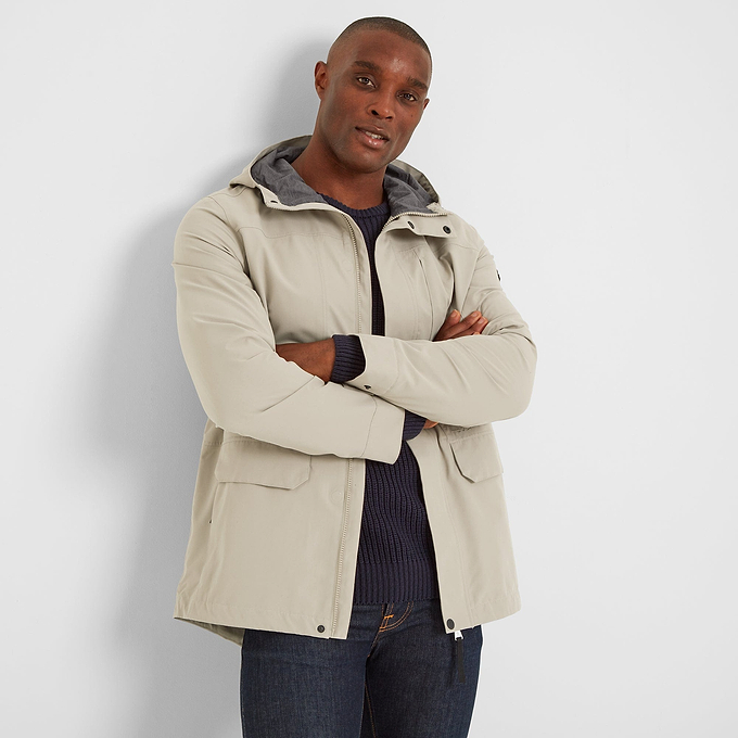 Bewley Mens Waterproof Jacket - Pebble