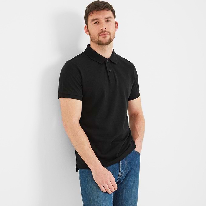 Bower Mens Polo Shirt - Black