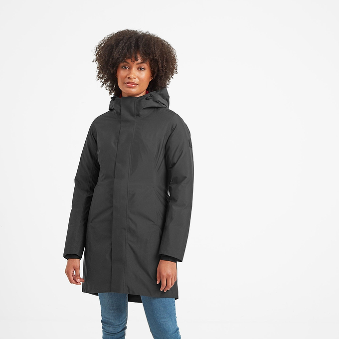 Bramhope Womens Waterproof Down Jacket - Washed Black