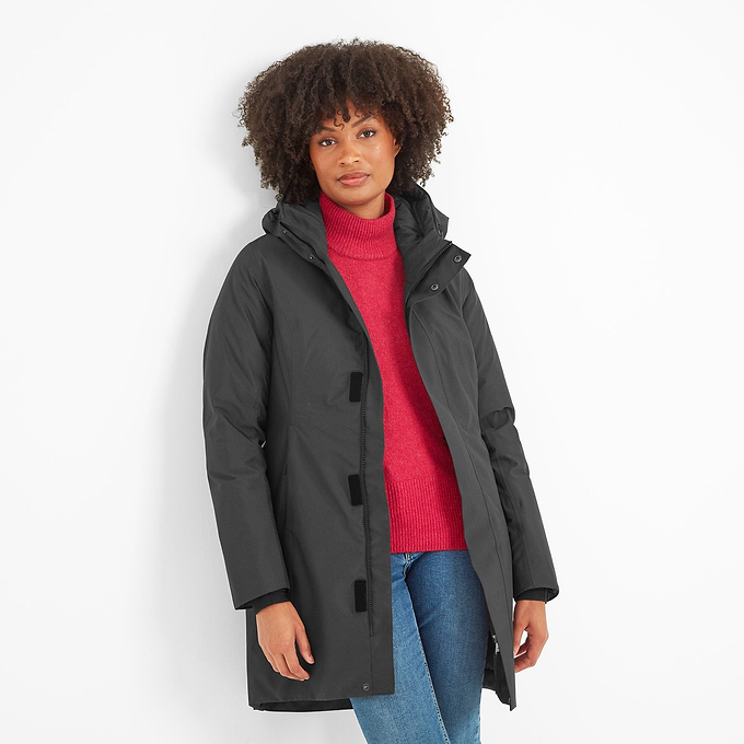 Bramhope Womens Waterproof Down Jacket - Washed Black