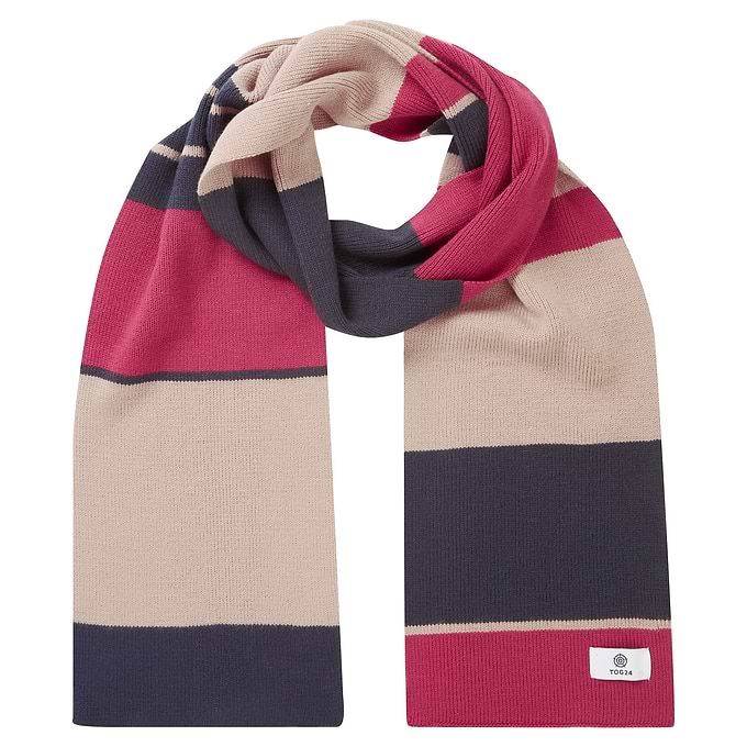 Brington Colour Blocked Scarf - Cerise