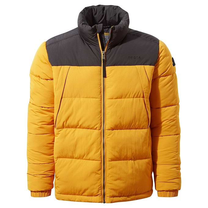 Calverley Mens Insulated Padded Jacket - Golden Yellow/Washed Black