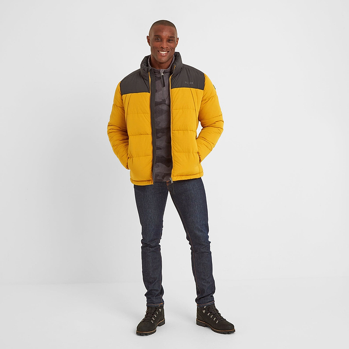 Calverley Mens Insulated Padded Jacket - Golden Yellow/Washed Black
