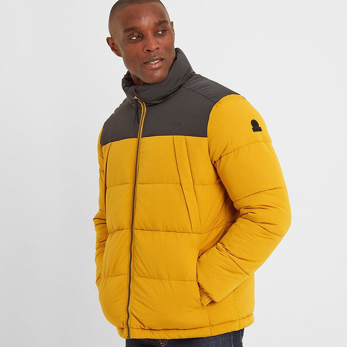 Calverley Mens Insulated Padded Jacket - Golden Yellow/Washed Black