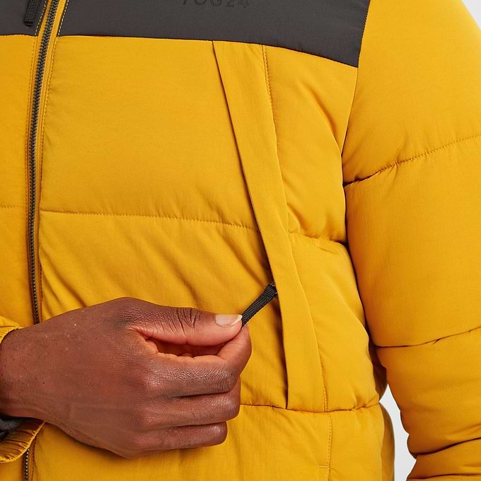 Calverley Mens Insulated Padded Jacket - Golden Yellow/Washed Black