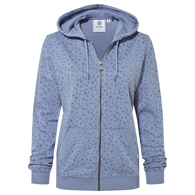 Carys Womens Zip Hoody - Dusty Blue