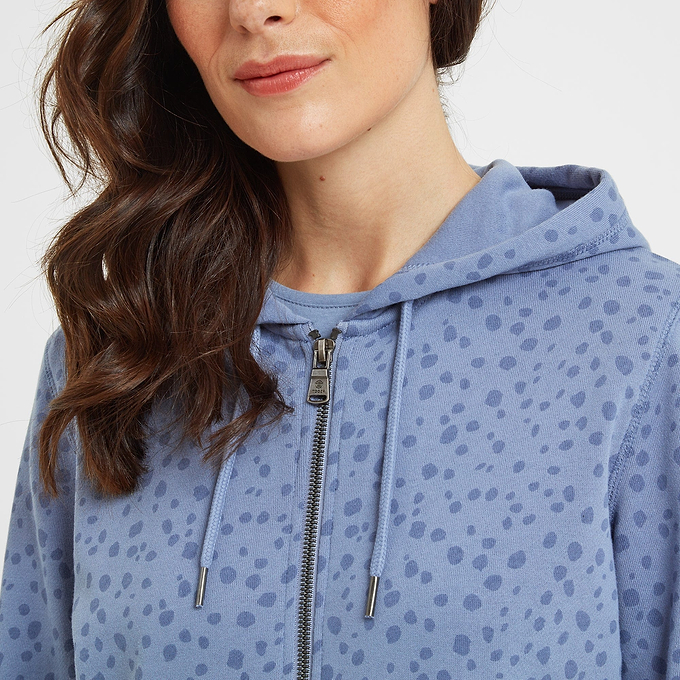 Carys Womens Zip Hoody - Dusty Blue