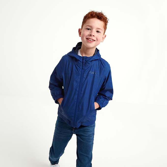 Copley Kids Waterproof Jacket - Royal Linear Print