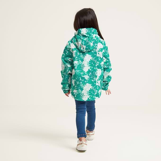 Copley Kids Waterproof Jacket - Turquoise Palm Print