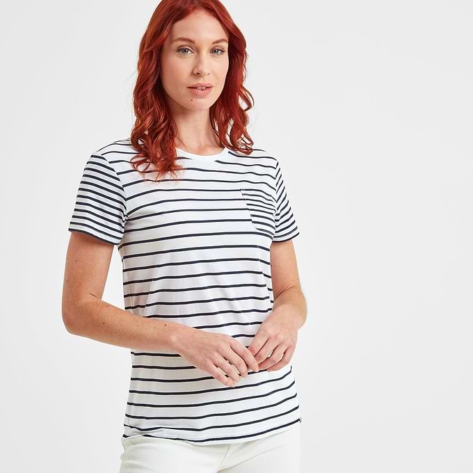 Corinna Womens T-Shirt - Dark Indigo Stripe