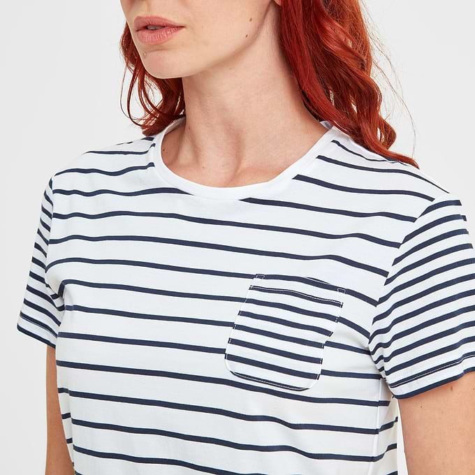 Corinna Womens T-Shirt - Dark Indigo Stripe