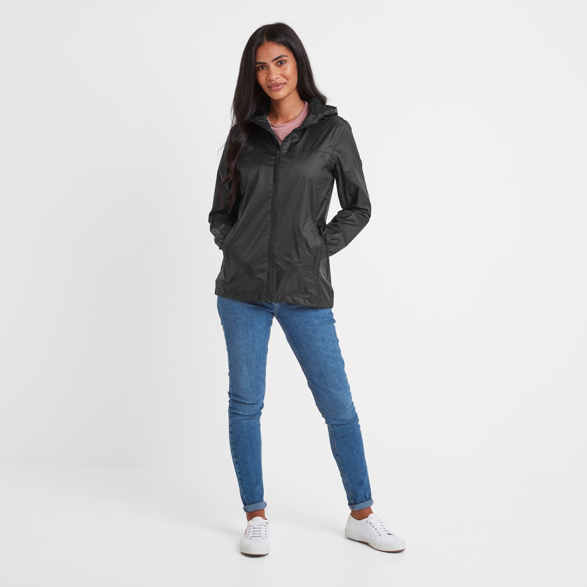 Women black rain coat on sale