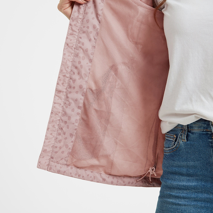 Craven Womens Waterproof Packaway Jacket - Faded Pink Dalmation Spot