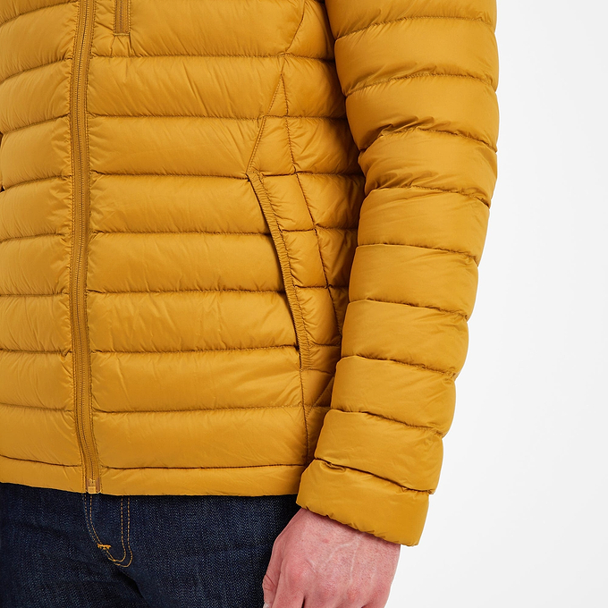 Drax Mens Hooded Down Jacket - Golden Brown