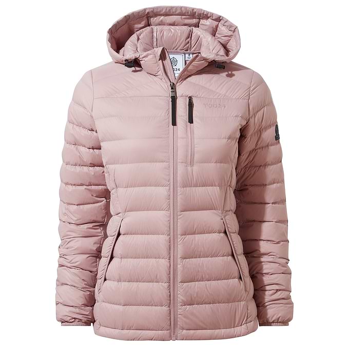 Drax Womens Hooded Down Jacket - Faded Pink