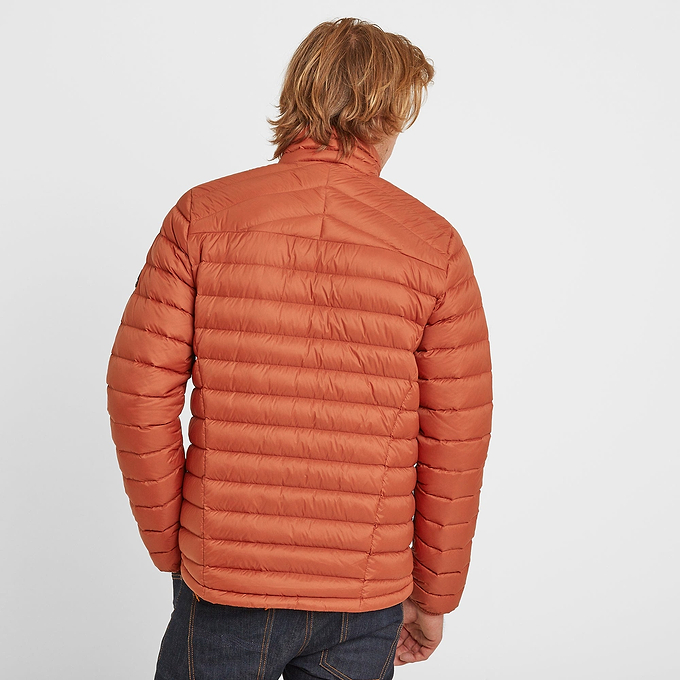 Drax Mens Funnel Down Jacket - Burnt Orange