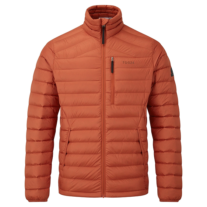 Drax Mens Funnel Down Jacket - Burnt Orange