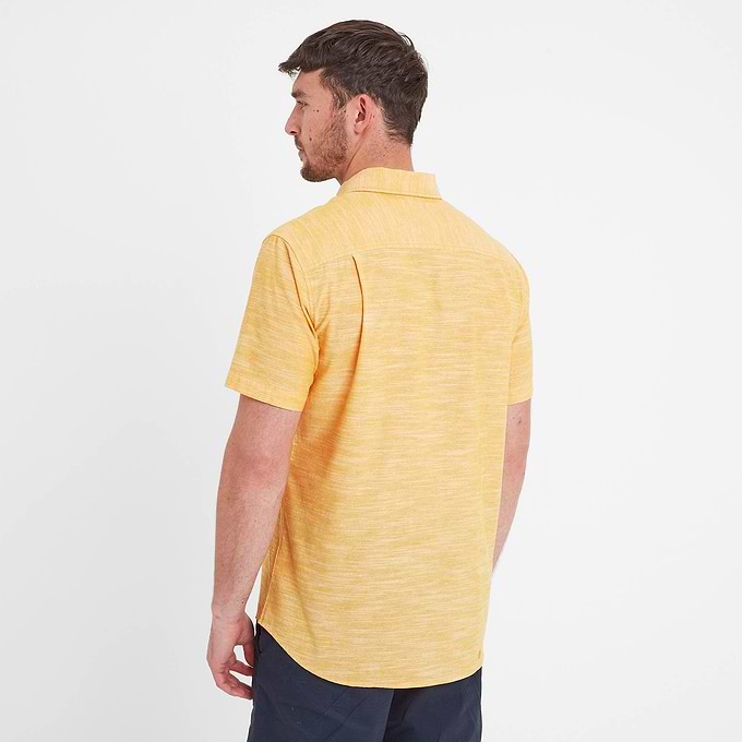 Dwaine Mens Short Sleeve Shirt - Bright Yellow