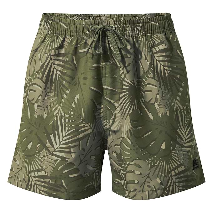 Elmur Mens Printed Swimshorts - Khaki Tropical