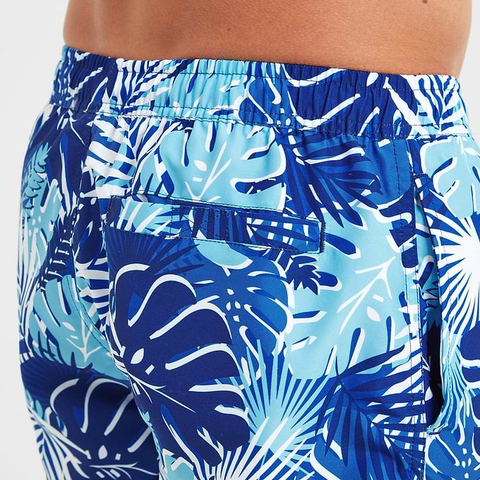 Elmur Mens Printed Swimshorts - Aqua Tropical
