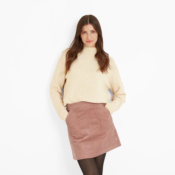Evie Womens Corduroy Skirt - Faded Pink