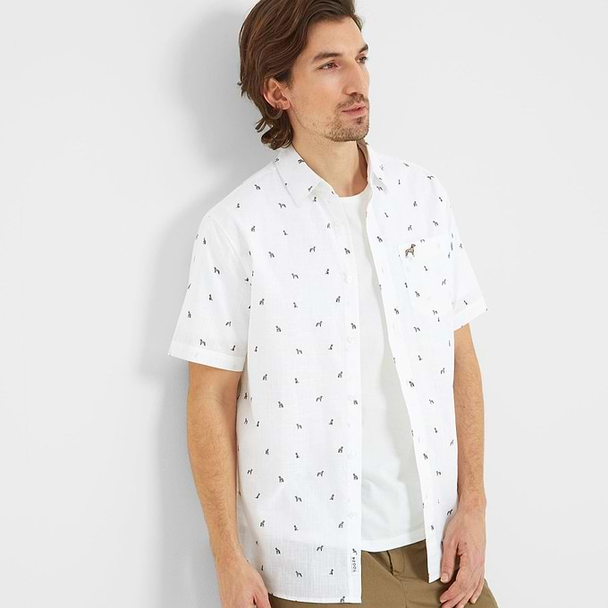 Floyd Mens Short Sleeve Shirt - Optic White