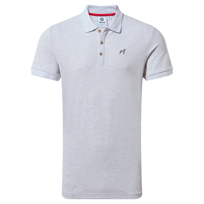 Frank Mens Polo - Light Grey Birdseye