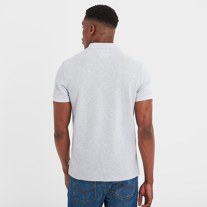 Frank Mens Polo - Light Grey Birdseye