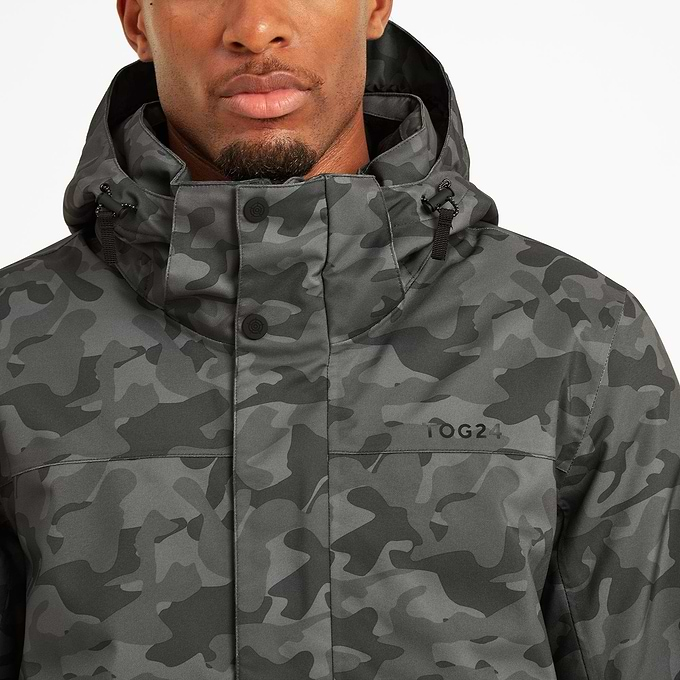 Freestyle Mens Ski Jacket - Steel Grey Camo