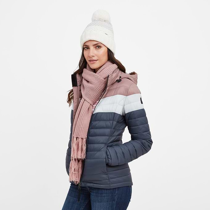 Garriston Womens Lightweight Padded Jacket - Washed Blue/Pink