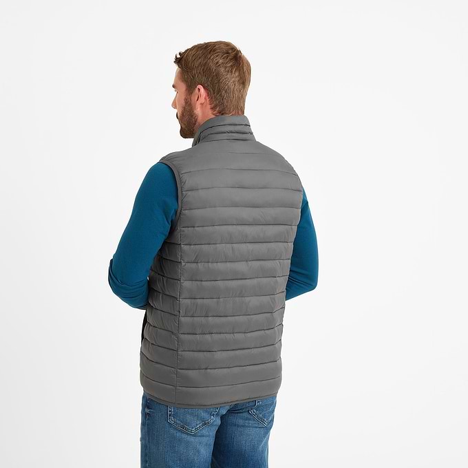 Gibson Mens Insulated Padded Gilet - Steel