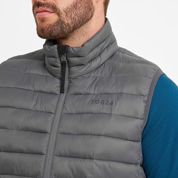 Gibson Mens Insulated Padded Gilet - Steel