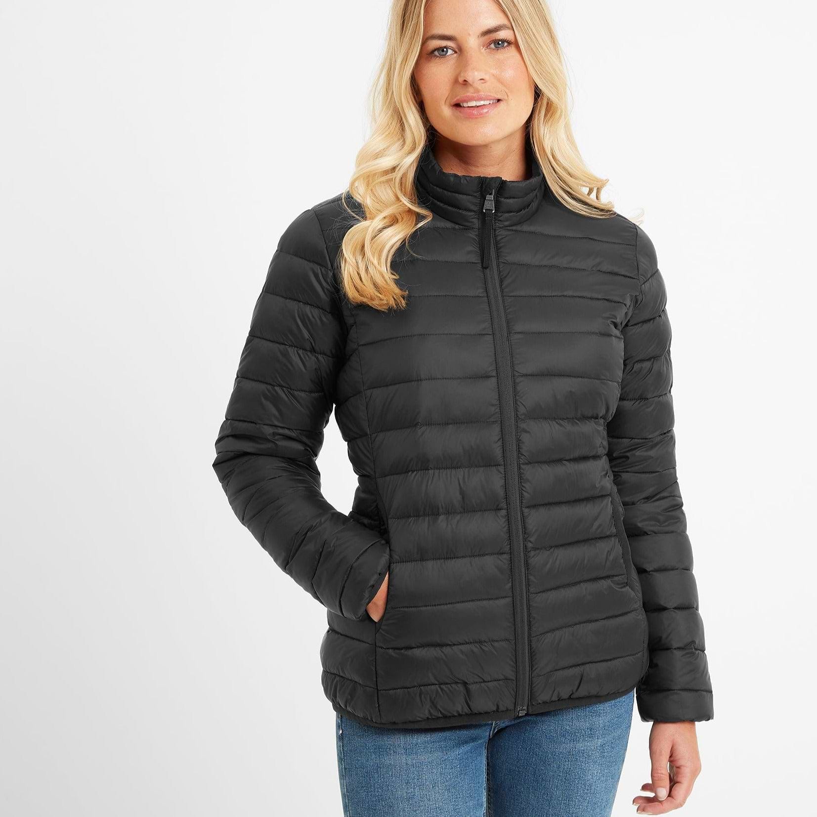Black lightweight padded jacket women's 2025
