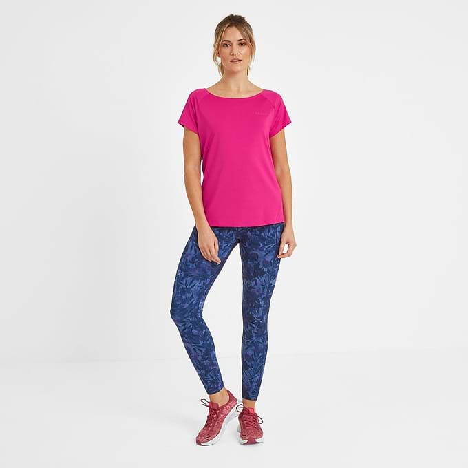 Halsam Womens Tech T-Shirt - Vibrant Pink