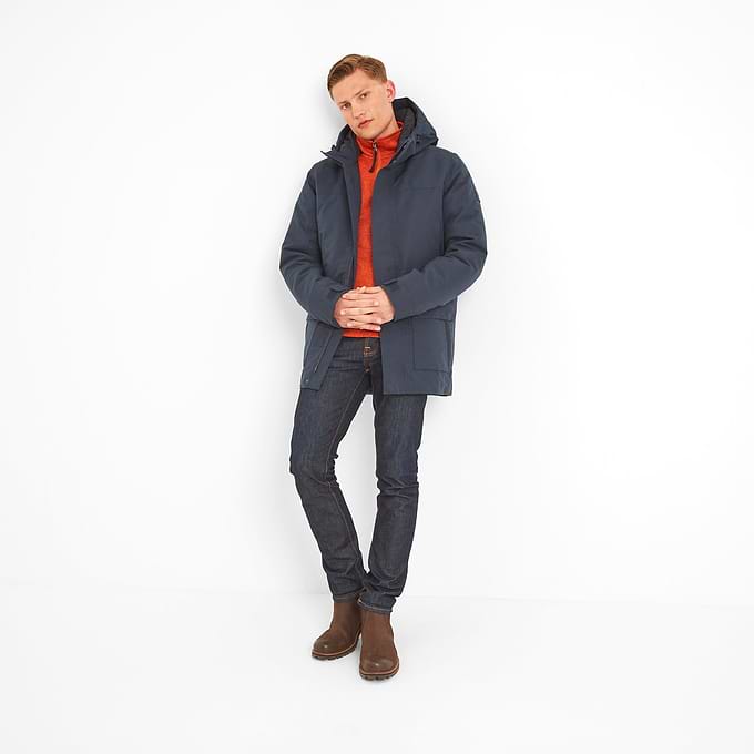 Hulland Mens Waterproof Down Parka - Dark Indigo