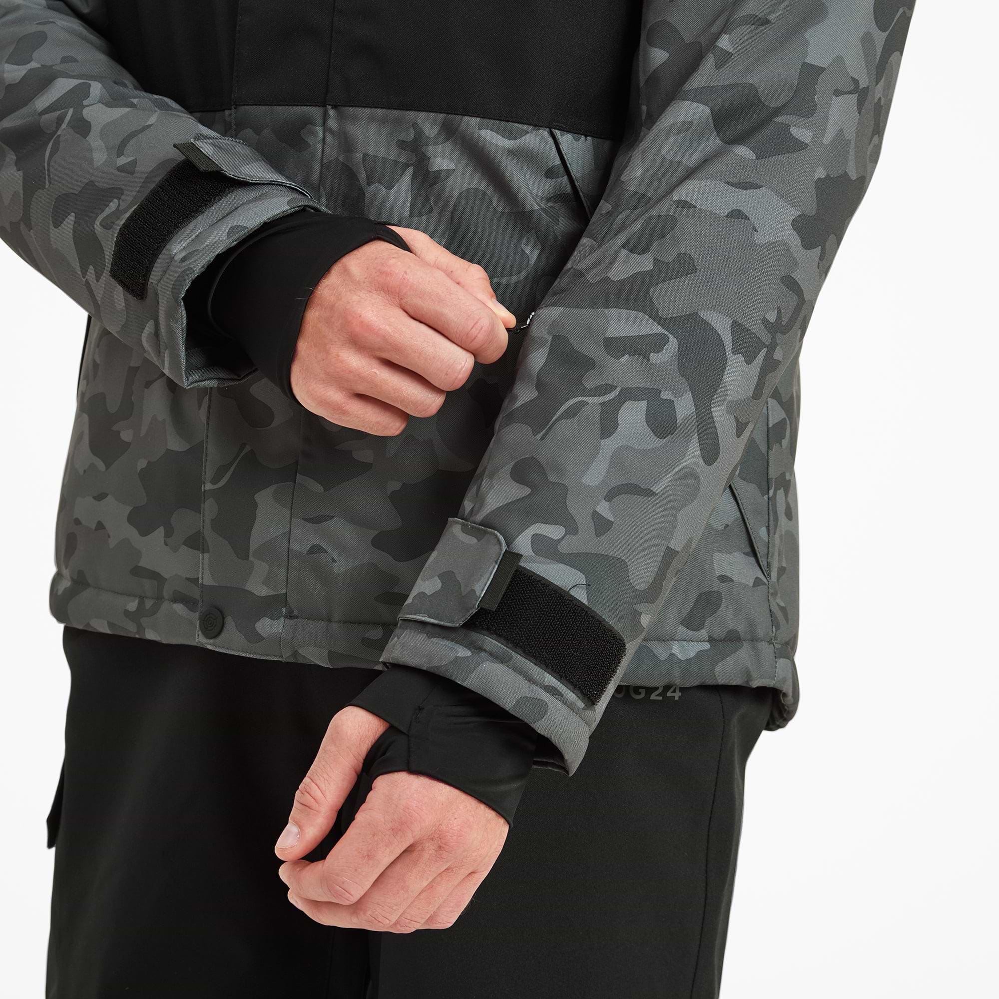 Black camo ski jacket cheap
