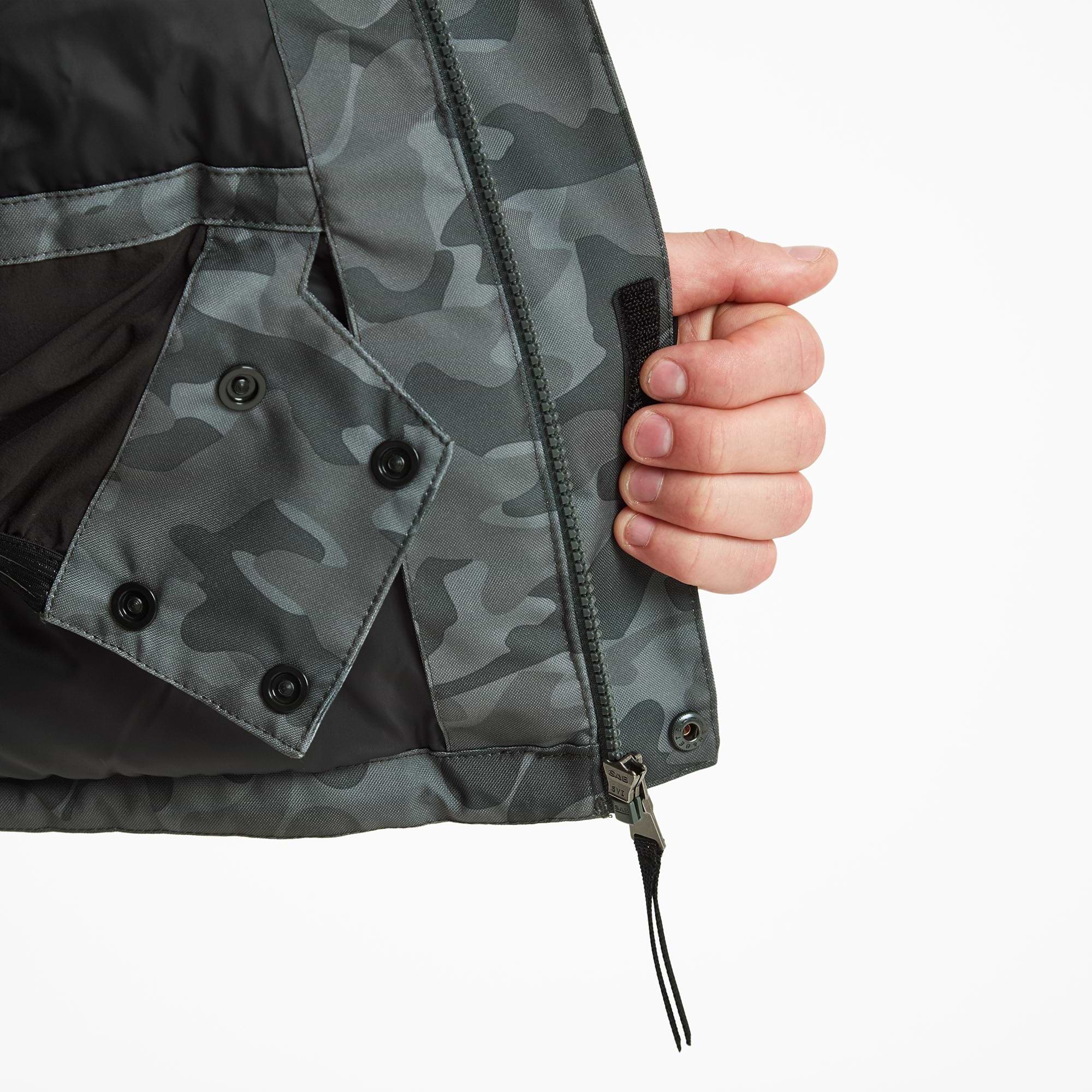 Black camo ski jacket cheap